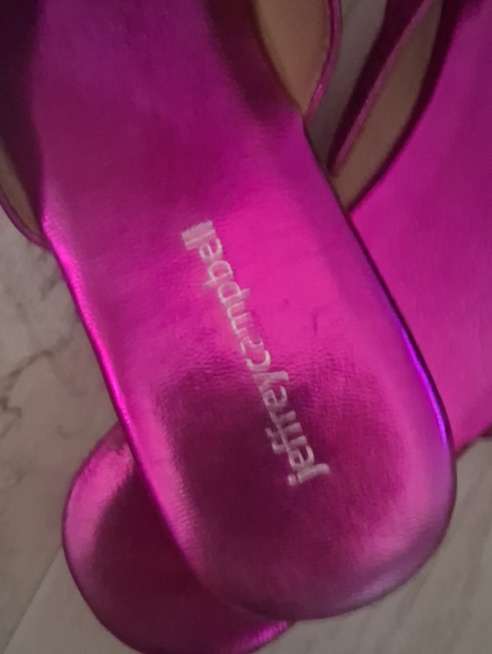 Jeffrey Campbell Metallic purple slides size 8 - Picture 2 of 4